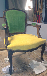 réfection d'une chaise en bois